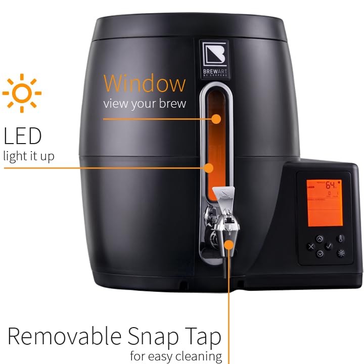 BrewArt Complete Beer Brewing & Dispensing System Bundle | BeerDroid Fully Automated Brewer & BrewFlo CO2-Free Beer Dispenser | 2 5L Kegs & Discovery Pale Ale BrewPrint Included - style: BrewFlo Beer Dispenser and Beer Brewing System