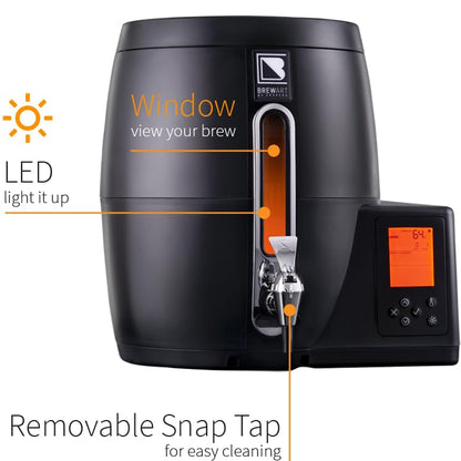 BrewArt Complete Beer Brewing & Dispensing System Bundle | BeerDroid Fully Automated Brewer & BrewFlo CO2-Free Beer Dispenser | 2 5L Kegs & Discovery Pale Ale BrewPrint Included - style: BrewFlo Beer Dispenser and Beer Brewing System