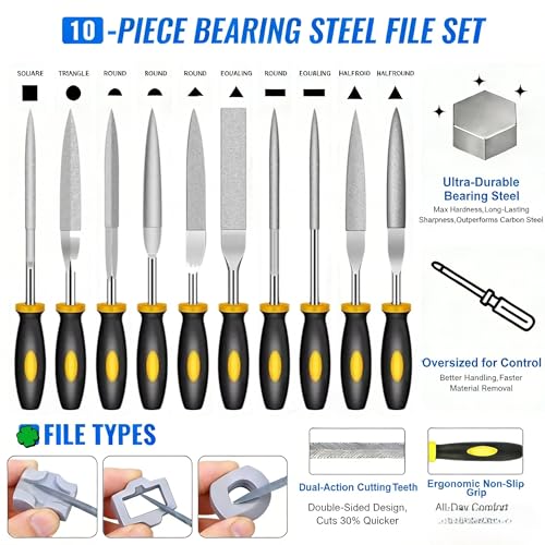 69-Piece 3D Printer Tool Kit with Deburring Tool, Flush Cutters, Needle File Set, Nozzle Cleaning Kit and Plastic Scraper – Complete 3D Printing Starter Kit