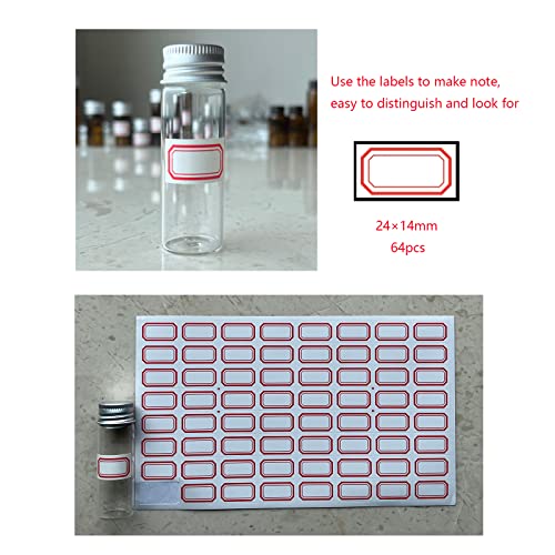 12PCS 15ml Clear Glass Small Vials w/ Aluminum Screw Caps& Plastic Stoppers - color: Clear, size: 15ml