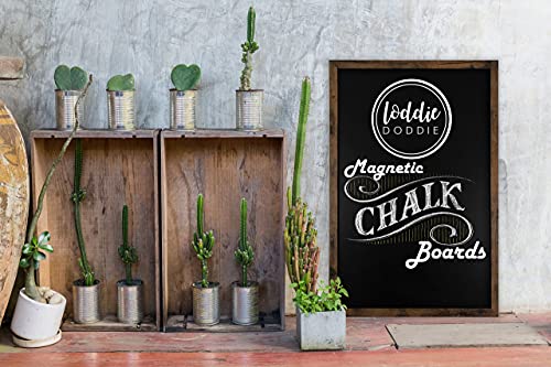 Loddie Doddie Rustic Wood Magnetic Board for Wall, Stain Resistant, 24"x36" - color: Rustic Frame, size: 36"W x 24"H