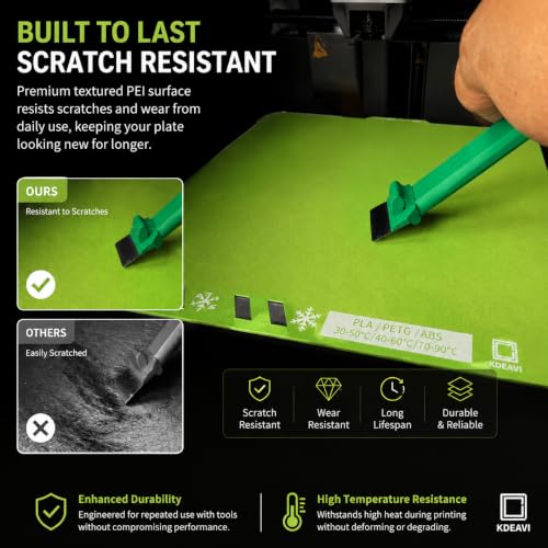 FrostGrain 257x257mm Cold Build Plate for Bambu-Lab A1/P1P/P1S/P2S/X1/X2D - color: Pistachio Frostgrain, size: A1/X2D/P1S/P2S/P1P/X1C/X1E