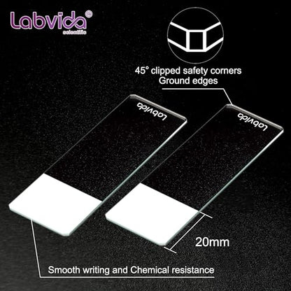 72pcs x 5 Boxes Frosted Microscope Slides, Dim.75mmx25mm, LVQ034W5 - color: 360pcs,White Color Frosted Slides