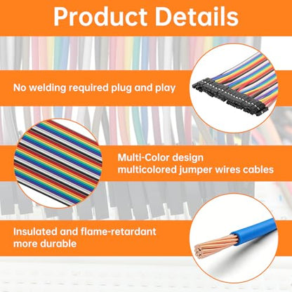 120Pcs Breadboard Jumper Wires,15 cm 40 Pin Male to Female - size: 5.9 inch (15 cm), style: Male to Female