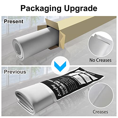 AECHY Extra Large Silicone Mat 35.3"x23.5"x0.08", Multipurpose Silicone Mat Thick Heat Resistant Mat Shipped Rolled Up Kitchen Counter Mat Waterproof Silicone Mats for Kitchen Counter Light Gray - color: Light Gray, size: 36"L x 24"W