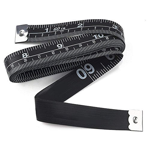 Win Tape Set of 3 Soft Tape Measure, Black Color Sewing Tape Measure, Measuring Tape for Body and Cloth (152cm / 60'') (Pack of 2) - size: 152cm / 60'' (Pack of 2)