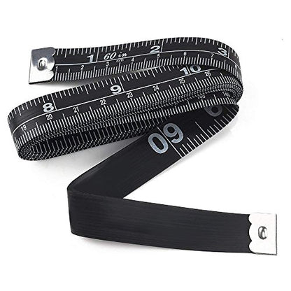 Win Tape Set of 3 Soft Tape Measure, Black Color Sewing Tape Measure, Measuring Tape for Body and Cloth (152cm / 60'') (Pack of 2) - size: 152cm / 60'' (Pack of 2)