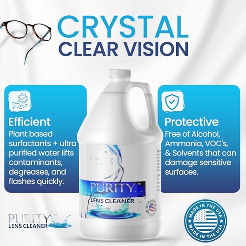 Purity Eye Glasses Lens Cleaner, Refill Eyeglass Lens Cleaning Gallon - size: 128 Fl Oz (Pack of 1)