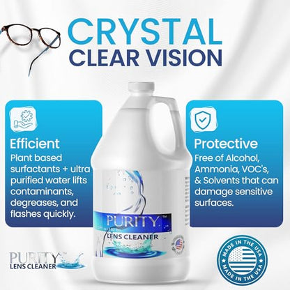 Purity Eye Glasses Lens Cleaner, Refill Eyeglass Lens Cleaning Gallon - size: 128 Fl Oz (Pack of 1)