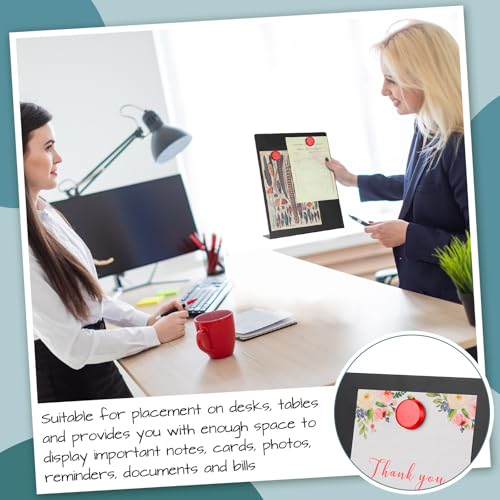 Fainne 3 Pcs Magnetic Stand Bulletin Board Metal, Black, 11 x 8.5 Inches - color: Black, size: 11 x 8.5 Inches