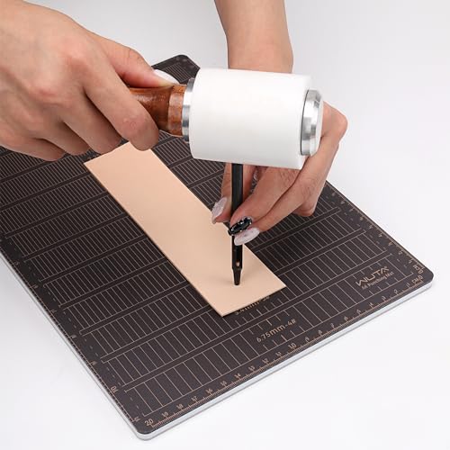 WUTA 8mm Thicken Cutting Mat Self Healing Cutting Mat, A4 Punching Board, Engraving Pad, Carving Knife Plate DIY Leather Craft Tools for Handcraft Project (11.8x8.6inch) - size: 11.8"L x 8.6"W