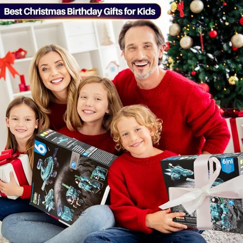 STEM Toys for Kids Ages 8-13, Christmas Birthday Gifts for 8 9 10 11 12 13 14 Year Old Teen Boys Girls, 6-in-1 Solar Robot Educational Science Building Experiment Kits - color: Light Blue