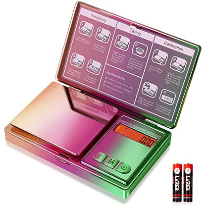 THINKSCALE Gram Scale 300g×0.01g – Iridescent Rainbow Chrome, Jewelry - color: Multicolored