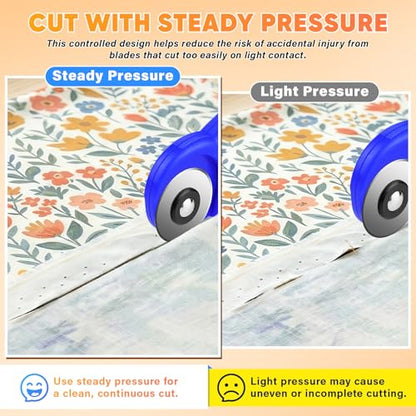 DIYSELF 5 Pack 45mm Rotary Cutter Blades, SK7 Rotary Blade Replacements - color: 5 Pack