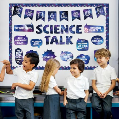 Space Science Bulletin Board Set Astronaut Classroom Decorations Science Talk Bulletin Board Decorations Educational Cutouts for Elementary Middle School Wall Decor Back to School Teacher Supplies - style: Space