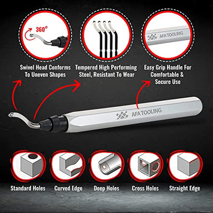 AFA Tooling Deburring Tool, 21 M2/M35 Blades, CNC Anodized Aluminum Handle - style: 21 Mixed Blades Kit