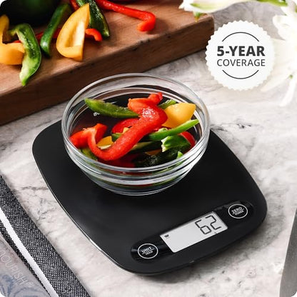 Greater Goods Food Scale, Slim & Compact Build, 1g Precision (Matte Black) - color: Matte Black