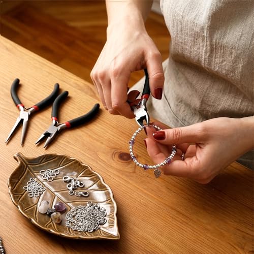 ZAVOOS 8 Pack Mini Pliers Set, Jewelry Making Tools Kit with Pouch