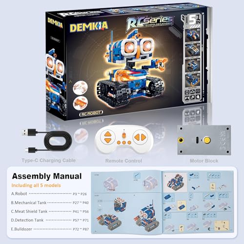 STEM Robot Building Kit, APP & Remote Control Robotics for Kids Ages 8-12