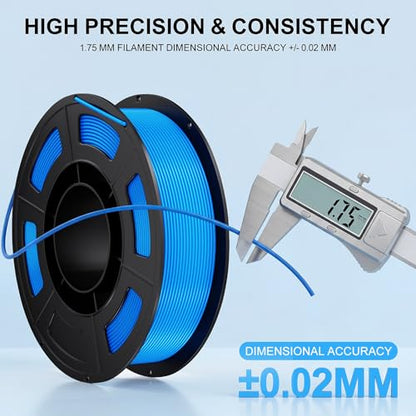16 Colors PLA Filament 1.75mm Bundle, 250g per Spool, 16 Rolls, 4kg Total, 3D Printer Filament, Individually Vacuum Packed, Dimensional Accuracy +/- 0.02mm