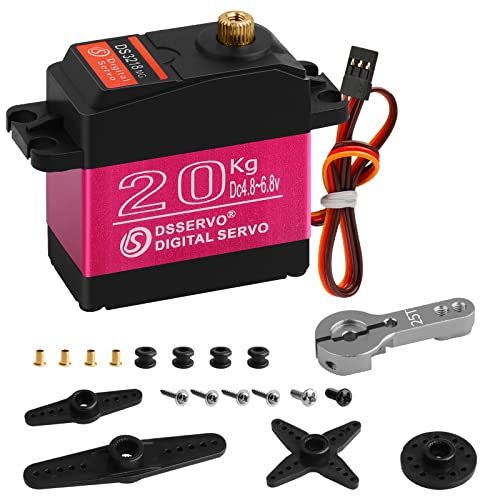 20KG Waterproof Metal Gear RC Servo, 270° - style: 1 Pcs 20kg