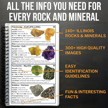 Illinois Rocks and Minerals Identification Field Guide | Waterproof