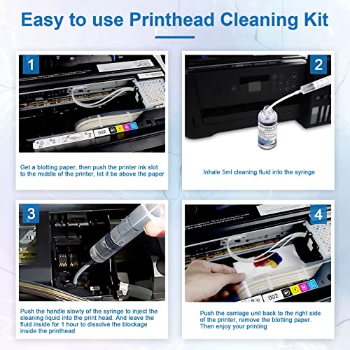 Printhead Cleaning Kits for Epson HP Canon Brother Inkjet Printers, 100ML - size: 100 ml