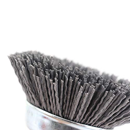 Alysontech 3-inch(75mm) Assorted Nylon Cup Brushes set nylon cup set with 1/4 shank 3Pcs