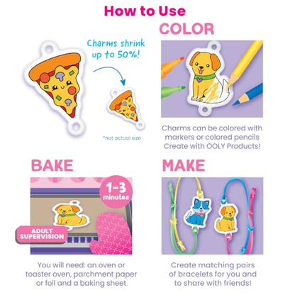 Ooly DIY Shrink Art Bracelet Kit, 24 Pc – BFF - color: BFF Bracelet Kit