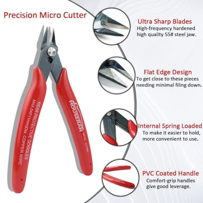 2PCS Wire Cutters & Mini Pliers Set for Hobby Crafts Electronics