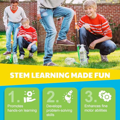 Green Science - Green Rocket - STEM Rocket Launcher for Kids - Build & Launch a Recycled Rocket with Air Pressure - Educational Toy for Young Scientists - Easy & Engaging Science Experiment - style: Rocket Kit