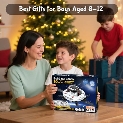6-in-1 Solar Robot Building Kit for Boys Aged 8-13, Educational Robotic Toys for Kids, Science Kits STEM Toys Birthday Gifts for 8 9 10 11 12 Years Old Boys Girls Teens - color: White