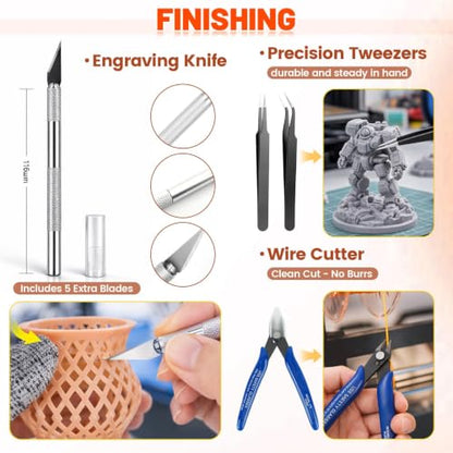 50pcs 3D Printer Accessories Tool Kit for All FDM/SLA Printers
