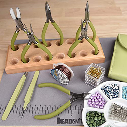 The Beadsmith Fashion Color Pliers, Jewelry Making Supply Set of 8 - color: Light Olive