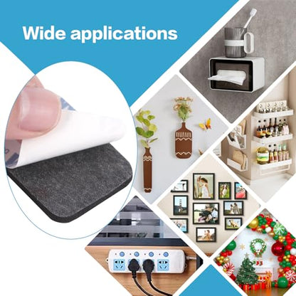 Double Sided Tape HeavyDuty,Double Sided Tape for Walls,80Pcs Oval 1.57" x 1.18" 2 Sided Sticky Waterproof Pads,Super Strong Removable Double-Sided Foam, Mounting Black Tape for Hanging - color: Pack of 80 Oval