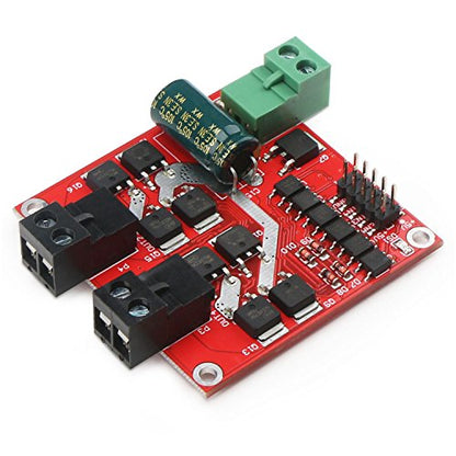 DROK DC Motor Driver, L298 Dual H Bridge Motor Speed Controller DC 6.5V-27V 7A PWM Motor Regulator Board 12V 24V Electric Motor Control Module Industrial 160W with Optocoupler Isolation - style: 160W