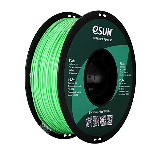 eSUN PLA PRO (PLA+) 3D Printer Filament, Dimensional Accuracy +/- 0.03mm, 1kg Spool, 1.75mm, Peak Green/Light Green, Pantone 359C - color: Peak Green