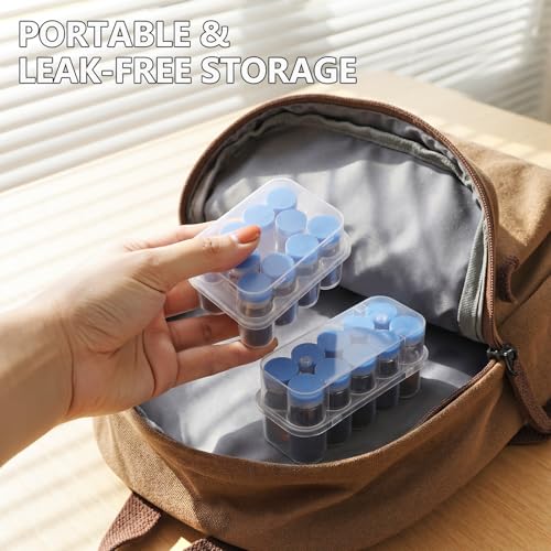 suzamed Peptide Case for Fridge, 10-Slot Vial Holder (2, 3ml+10ml) - size: 3ml+10ml