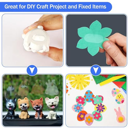 JANYUN 280Pcs Double Sided Sticky Dots, 8 x 10mm Square Putty Adhesive Tape - size: 8x10mm Square 280pcs