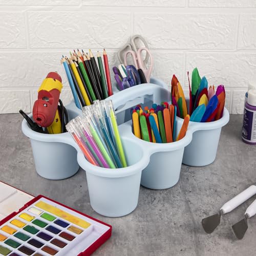 4 pack Classroom Caddy for School,Cup Caddy For Drink - color: Blue-4pack