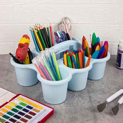 4 pack Classroom Caddy for School,Cup Caddy For Drink - color: Blue-4pack