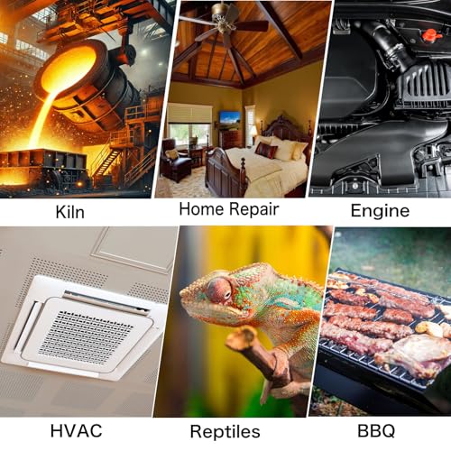 Infrared Thermometer Gun, 2732°F, 50:1, HVAC Grill Pizza Oven - color: Orange 2732°F