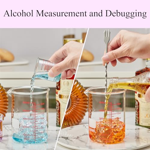 High Borosilicate Glass Measuring Cup-V-Shaped Spout,500ml(16OZ) Glass Measuring Beaker for Kitchen or Restaurant, Easy to Read - size: 500ml (16oz)