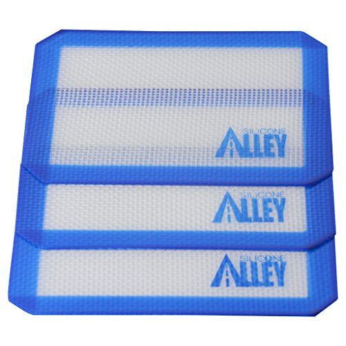 3 Non-stick Silicone Mat Pad, Small Rectangle 5 X 4 Inch, Blue - color: Blue