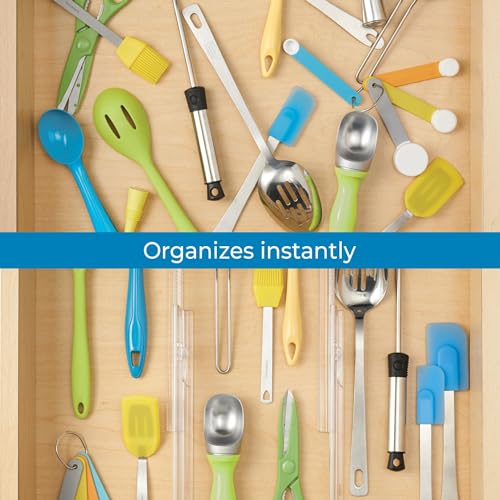 iDesign Linus Collection Plastic Adjustable Deep Drawer Divider