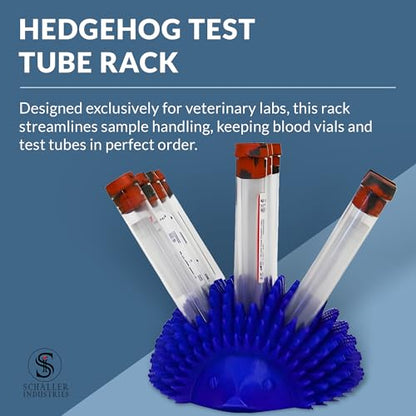 S I Hedgehog Veterinary Test Tube Rack, Holds 12 Vials, 13mm, Royal Blue - color: Royal Blue, size: 13mm Tubes