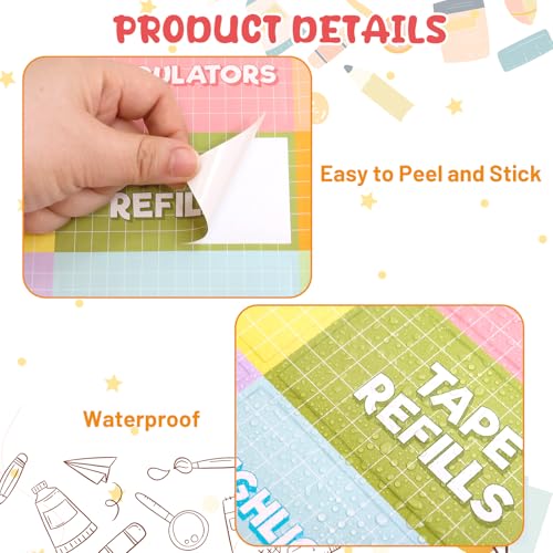Fancy Land Teacher Toolbox Labels for Classroom Organization Storage