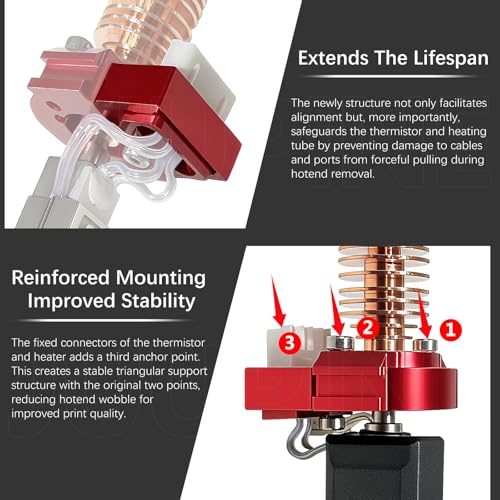 NEW High Thermal Conductivity Hotend for Flashforge Adventurer 5M/ 5M Pro Extruder Kit（with 0.25MM/0.4MM/0.6MM/0.8MM Hardened Steel Nozzle）Ceramic Print Head for FF AD5M Accessories