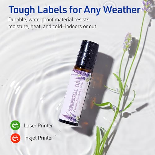 Avery Outdoor Waterproof Rectangle Labels with Sure Feed Technology, 1.25" x 1.75", White Film, Compatible with Laser Printers, 320 Labels Total, Great for Product Branding, Packaging, and More - style: 320 labels