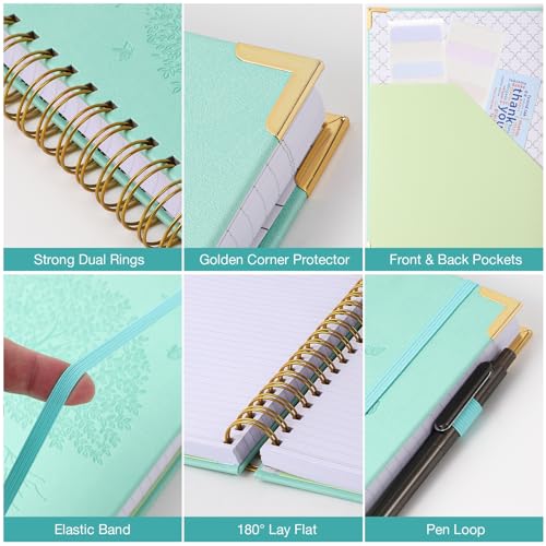 Graph Paper Notebook, 300 Page Grid Notebook, A4 Hardcover Spiral Journal - color: Blue, size: 8.5” x 11”
